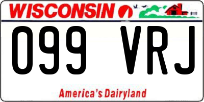 WI license plate 099VRJ