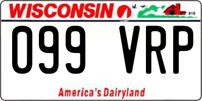 WI license plate 099VRP