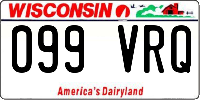 WI license plate 099VRQ