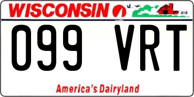 WI license plate 099VRT