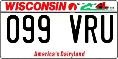 WI license plate 099VRU