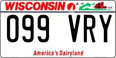 WI license plate 099VRY