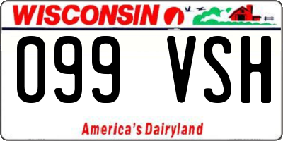 WI license plate 099VSH