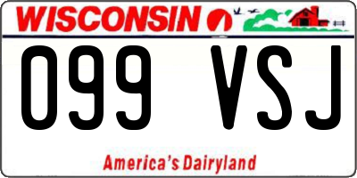 WI license plate 099VSJ