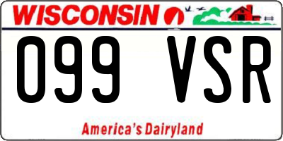 WI license plate 099VSR
