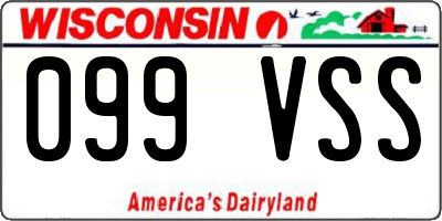 WI license plate 099VSS