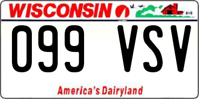 WI license plate 099VSV