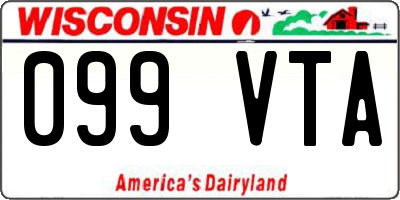WI license plate 099VTA