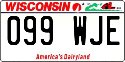 WI license plate 099WJE