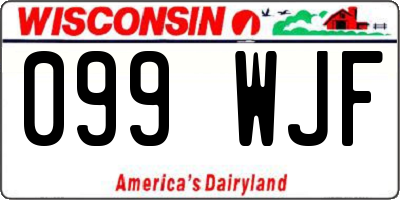 WI license plate 099WJF