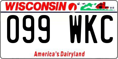 WI license plate 099WKC
