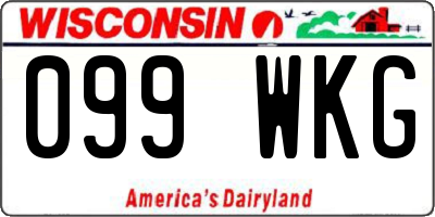 WI license plate 099WKG