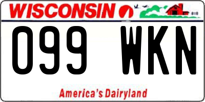 WI license plate 099WKN