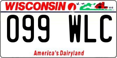WI license plate 099WLC