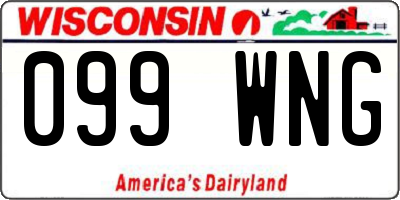 WI license plate 099WNG