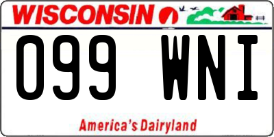 WI license plate 099WNI
