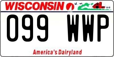 WI license plate 099WWP