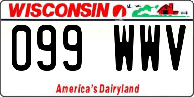WI license plate 099WWV