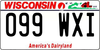 WI license plate 099WXI