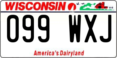 WI license plate 099WXJ