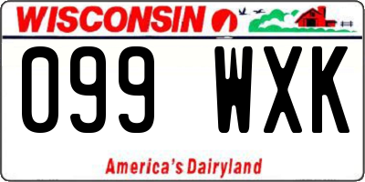 WI license plate 099WXK