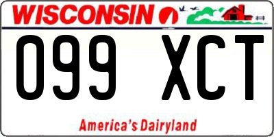 WI license plate 099XCT