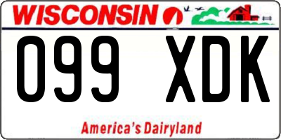 WI license plate 099XDK