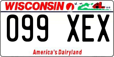 WI license plate 099XEX