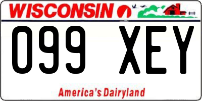 WI license plate 099XEY