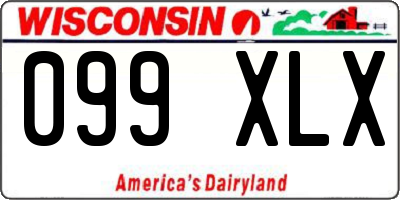 WI license plate 099XLX