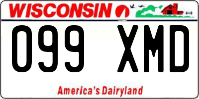 WI license plate 099XMD
