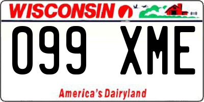 WI license plate 099XME