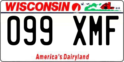 WI license plate 099XMF