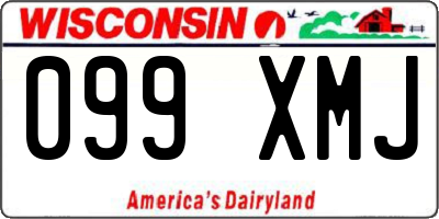 WI license plate 099XMJ