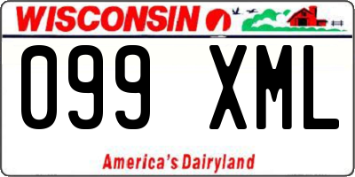 WI license plate 099XML