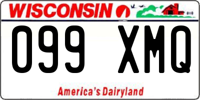 WI license plate 099XMQ