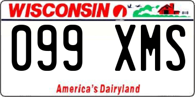WI license plate 099XMS