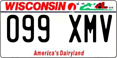 WI license plate 099XMV