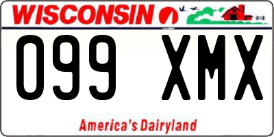 WI license plate 099XMX