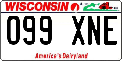 WI license plate 099XNE