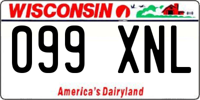 WI license plate 099XNL
