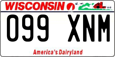 WI license plate 099XNM