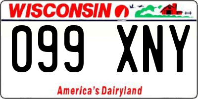 WI license plate 099XNY