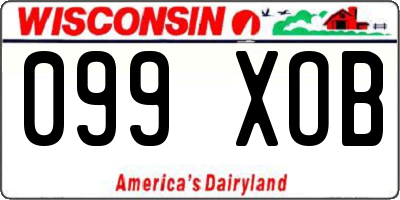 WI license plate 099XOB