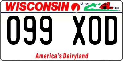 WI license plate 099XOD