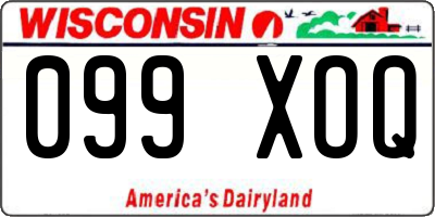 WI license plate 099XOQ