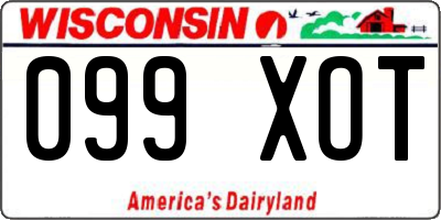 WI license plate 099XOT
