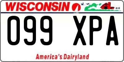 WI license plate 099XPA