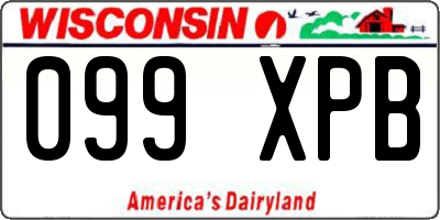 WI license plate 099XPB