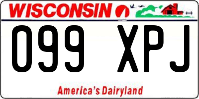 WI license plate 099XPJ